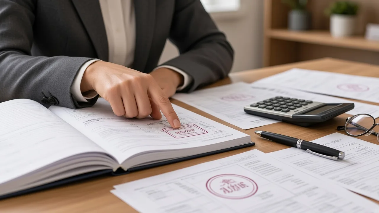 Mali müşavir beyanname ve defter kayıtlarını inceliyor